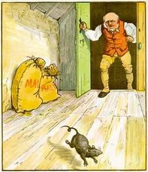 Das ist die Ratte, die das Malz fraß, das im Haus lag, das Jack baute (Illustration aus 